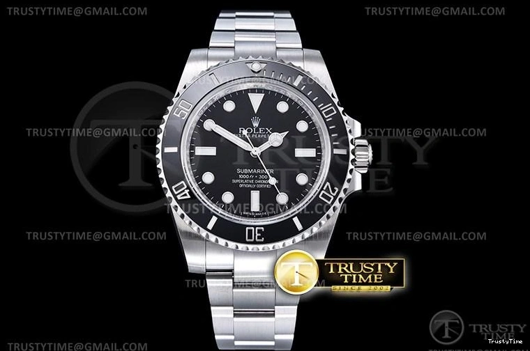 0215 ROLSUB0281 – Submariner 114060 904L SS SS Blk V10 Noob SA WaterResistant 1036